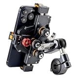 Kongeeker Aluminum Motorcycle Cell Phone Mount with Vibration Dampener, M1 Anti-Theft MTB Phone Mount for Motorcycle ATV Bike UTV Scooter, ATV Phone Holder Fit 6.1"-7.2" Phone, High-Speed Secure Lock