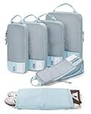 BAGSMART 6 Set Compression Packing Cubes for Travel, Lightweight Luggage Organizer Bags, Durable Space Saver Bags Travel Essentials