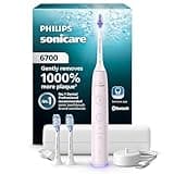 Philips Sonicare 6700 Series Electric Toothbrush, Pressure Sensor, 9 Brushing Settings, SmarTimer, BrushPacer, 21-Day Runtime, Travel Case, for Gum Health & Sensitive Teeth, Light Pink, HX7412/04