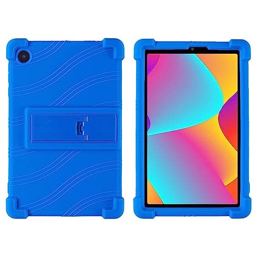 QYiiD Case for TCL Tab 8 LE Case Kids 8.0 Inch (9137W/9132X), Light Weight Silicone Kids Friendly Soft Shock Protective Foldable Stand Cover for TCL Tab 8 Wifi/8V/8 Plus, Blue