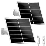 FUTUREZEN 20W Solar Panel for Security Camera, 5V USB/USB-C Solar Charger Compatible with Rechargeable Battery Powered Cameras, IP66 Waterproof, 7.2ft Cable, 2 Pack