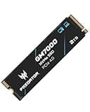 Predator M.2 SSD 2TB GM7000 with DRAM cache NVMe 1.4 2280 PCIe Gen4×4 Ultra high speed (maximum read: 7400MB/s, max write: 6700MB/s) 3D NAND TLC Internal SSD Compatible with PS5 Pro - BL.9BWWR.106