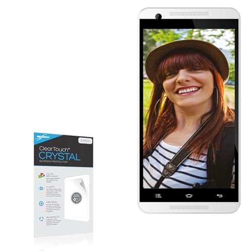 BoxWave Screen Protector Compatible With Celkon Millennia ME Q54 - ClearTouch Crystal (2-Pack), HD Film Skin - Shields From Scratches
