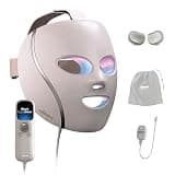 Shark CryoGlow LED Face Mask with Under-Eye Cooling, Anti-Ageing & Blemish Repair, Red & Blue LED, Infrared Light Therapy, USB-C, Remote Control, Storage Bag, Adjustable Straps, Rose Glow, FW312PK