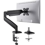 HUANUO Single Monitor Mount, Adjustable Monitor Arm for 13–34 Inch Screen Up to 22lbs, C-Clamp & Grommet Base, Ergonomic Stand for Work and Gaming, VESA 75x75mm or 100x100mm