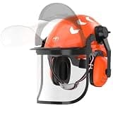 TOOLIOM Chainsaw Helmet with Face Shield and Ear Muffs, Forestry Safety Helmet, ANSI Z89.1 Certified Arborist Helmet, Chainsaw Safety Equipment (with Anti-Fog Goggles)
