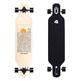 Retrospec Rift Drop-Through Longboard Skateboard Complete Canadian Maple Wood Cruiser w/Drop-Through Trucks for Commuting, Cruising, Carving & Downhill Riding