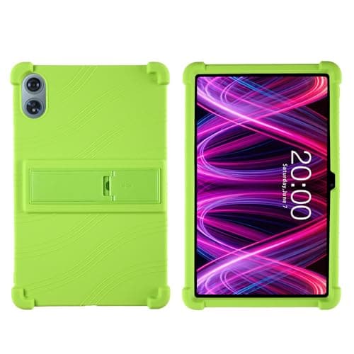 INSOLKIDON Compatible for QDDQ TAB9/JJGJ TAB9/SVITOO P108 Tablet 12 inch 2025 Case, Full Coverage Ultra Slim Adjustable Stand Silicone Shockproof Lightweight Protective Cover Case (Green)