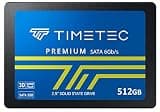 Timetec 512GB SSD 3D NAND SATA III 6Gb/s 2.5 Inch 7mm (0.28") Read Speed Up to 550 MB/s SLC Cache Performance Boost Internal Solid State Drive for PC Computer Desktop and Laptop (512GB)