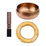 Tibetan Singing Bowls Etan Singing Bowl Set With Soft Cushion(Random Color) & Wooden Striker For Meditation Sound Chakra Healing Yoga Relaxation