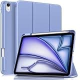 MoKo for iPad Air 11 Inch Case (M4 2026/M3 2025/M2 2024), iPad Air 5th/4th Generation (2022/2020) 10.9 Inch with Pencil Holder, Protective Hard Back Cover with Auto Sleep/Wake, Lavender Purple