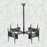 UIYTJRT Ceiling TV Mount - TV Ceiling Mount Adjustable Bracket, 4 Sides TV Ceiling Mount Bracket, Adjustable Tilt & Swivel TV Ceiling Mount, LCD TV 360 Degree Rotating Frame, for 30-50 Inch TV,