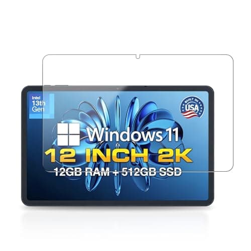 YAJOJO Screen Protector for Fusion5 2026 Version 12" Tablet, 9H Hardness Tempered Glass for Fusion5 FWIN232 Helios12 Tablet Anti-Scratch,Bubble Free, HD Clarity