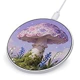 Mushroom Floral Wireless Charger Magnetic Phone Induction Charger 10w Fast Wireless Charging Station Compatible with iPhone 17 16 15 14 13 12 Pro Max Samsung Galaxy S25 S24 S23