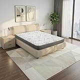 White Bamboo Cover Twin Mattress – Breathable Organic Fabric, Pressure Relieving Foam, Fiberglass Free