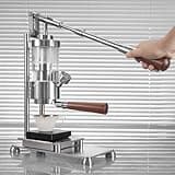 MHKHBA Lever-Operated Manual Espresso Machine, Manual Variable Pressure Extraction Machine, 16-Bar Espresso Machine, Home Use, Compact Cappuccino Machine