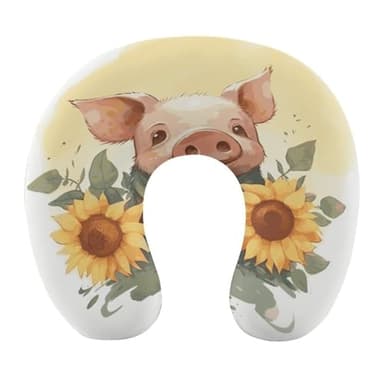 TESBNDDJ Smiling (28) U-Shaped Neck Pillow,Portable Pillow Support with Zipper,Portable Pillow for Chin & Neck Support Memory Foam Neck Pillow,for Airplane,Car,Traveling,Office Or Home Use