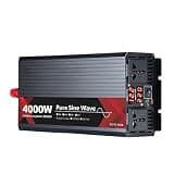 QWEYHNGMO 4000 Watt Pure Sine Wave Power Inverter DC 12V/24V/48V/60V to AC 220v Home Converter with LED Display Dual