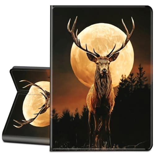 LYHXLYJH Case for Microsoft Surface Pro 11/10/9 13 Inch 2024/2022 Tablet-Slim PU Leather Adjustable Stand Smart Cover,Lonely Deer