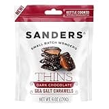 Sanders Dark Chocolate Sea Salt Caramel Thins, 6 Ounce Bag, Kettle Cooked, Made with Real Cream and Butter, Small Batch Wonders
