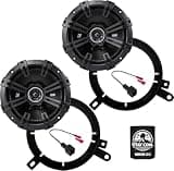 KICKER Rear Door 6.5 Speakers Kit for Infiniti M37 2011-2013 Upgrade Kit - Pair of DS Series 6 1/2 Inch Coaxial Speakers with Adapters and Harnesses - DSC650, 43DSC6504