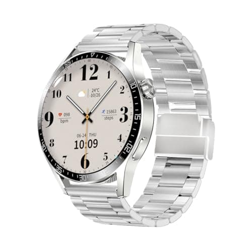 SK37 Smart Watch, 1.53 Inch TFT Touch Screen, NFC Access System, Heart Rate Monitor, Bluetooth Call, IP67 Waterproof, 320 mAh Battery, Metal Strap (Grey)