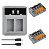 NVVSHND EN-EL3E EN EL3E ENEL3E 2600mAh Battery, USB Charger, Compatible for Nikon D300S D300 D100 D200 D700 D70S D80 D90 D50 L50 Camera(2PC Battery 1 Charger)