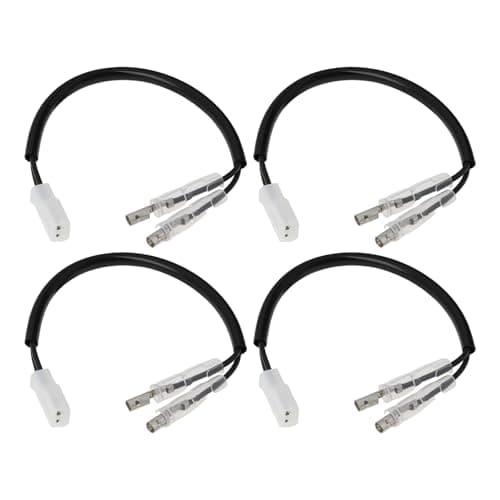 ECSiNG Motorcycle Turn Signal Adapter Cables (4 Pack) Compatible with Royal Enfield Interceptor 650 GT