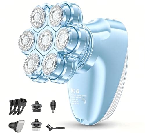 5-in-1 Electric Razors for Women, 7D Magnetic Heads Full Body Shaver,Waterproof Wet Dry Hair Remover with LED Display,Rechargeable Bikini Trimmer for Underarms, Face, Legs, Lips, Arms