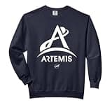 NASA Artemis Mission Insignia Logo White Comfort Colors Adult Sweatshirt