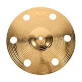 MERRYHAPY 10-inch Alloy Trash Crash Cymbal with Holes, Perforated Effect Cymbal for Drum Set, Producing Crisp Waterdroplet Tones and Short Decay, for Electronic Music and Playing