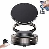 Unanimousagree/Eagerlyous Phone Holder, 360° Adjustable Vacuum Magnetic Phone Holder, Suction Cup Phones Holders for Car, Running, Cycling & Outdoor (Black)