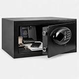 Steel Security Safe Box with Digital Keypad Electronic Lock, Emergency Key Open for Home, Office, Hotel, Secure Cash, Jewelry, Laptop, Documents, 1.0 Cubic Feet, Black, 16.9"W x 14.2"D x 7.87"H