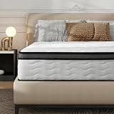 Queen Mattress, Hybrid Mattress in a Box, 12 Inch Medium Firm Mattress, Bamboo Fiber Cover, Memory Foam and Pocket Coils, Pressure Relief, Isolation, Queen Size