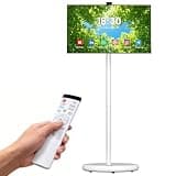 VLH 27″ FHD Touch Screen Rolling TV, Smart Portable TV on Wheels, 6G+128GB, 27000mAh Battery, Android 15 OS, EDLA-Certified, Wireless Tablet TV with Voice Remote Control, Built-in 13MP Camera