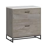 Lateral File with Full-Extension Slides, Brown finish, Engineered Wood