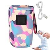 Bottle Warmer Bag | Temperature Adjustable USB Charging Breast Milk Warm Bag | Travel Temperature Control Breast Milk Heating Pouch for Outside Walk Shopping Travelling