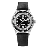 watchdives WD50Q Dive Watch for Men, 38mm, Enamel Black