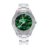 NTVOWPZO Three-Hand Analog Stainless Steel Watches for Men Easy Reader