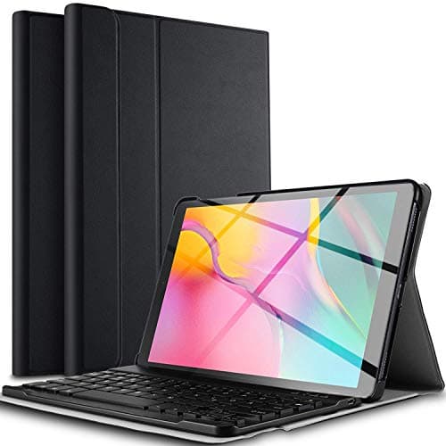 Case with Keyboard for Samsung Galaxy Tab A 10.1 2019, Keyboard Case Wireless Front Prop Stand Cover Compatible with Samsung Galaxy Tab A 10.1 Inch SM-T510/SM-T515 2019 Release Tablet (Black)
