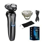 Sekoda Electric Shaver Pro 8 for Men, Wet/Dry Shaving for Sensitive Skin, Waterproof Cordless (Black+Accessories)