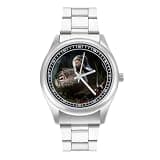 FodPand Mens Stainless Steel 3-Hand Analog Watch Easy Reader 40mm Dial