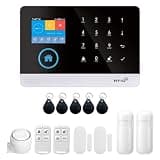 Daconovo WiFi GSM Alarm System Smart Home Burglar Security Alarm App Remote Control Mobile App Control Phone Access 2.4 LCD 100 Wireless Zones with Siren and for Home Voice