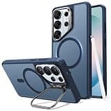 ESR for Samsung Galaxy S26 Ultra Phone Case with Stash Stand, Compatible with MagSafe, Military-Grade Protection, Magnetic Case for, Scratch-Resistant Back Cover, Frosted Navy Blue