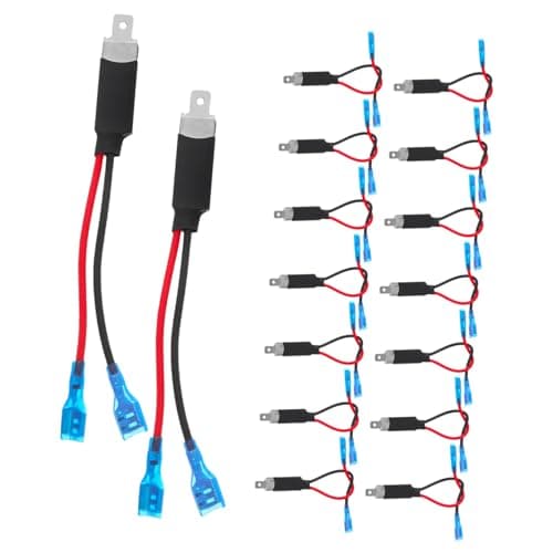 FUNOMOCYA 20pcs Headlight Harness: Waterproof Headlight Wiring Harness Adapter - Car Light Plug with Dual Bulb Connection Easy Installation for Car Truck Suvs