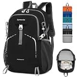 Bymontin 35L Lightweight Packable Backpack – Durable Foldable Daypack for Travel, Hiking, and Gym (Black)