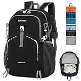 Bymontin 35L Lightweight Packable Backpack – Durable Foldable Daypack for Travel, Hiking, and Gym (Black)