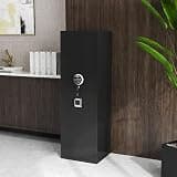 Gun Safe for Home, Fingerprint Electronic Safe with Quick Access, Detachable Partition, No Assembly Needed, Black