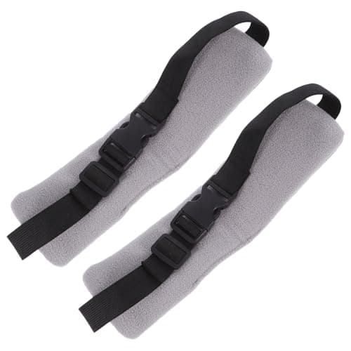 TOVINANNA Travel Head Support Strap 2pcs Gray Airplane Neck Pillow Alternative Sleeping Band for Long Flights Car Travel Neck Cushion