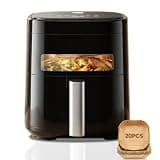 3.2QT Compact Air Fryer with Visible Window, 1200W, Small, for Singles, Apartment, Dorm, Countertop Use